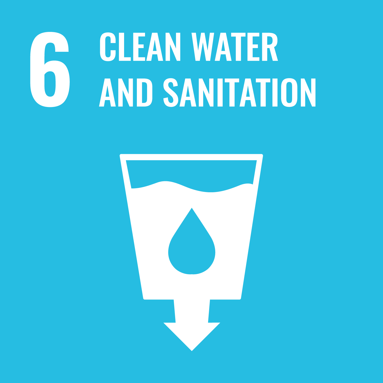 icon of UN Sustainable Development Goal 6: 6. Clean Water and Sanitation